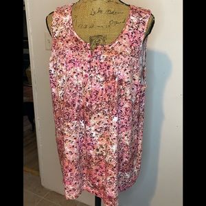 Laura Scott multi color sleeveless top 2x